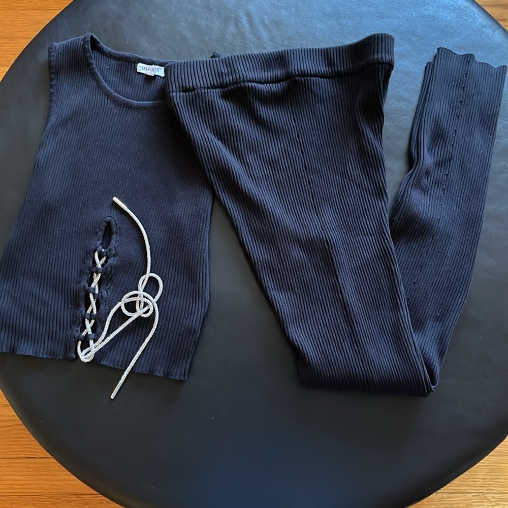 IMMODEL 2PC Ribbed Knit Tank and Legging Set - Picture 6 of 9
